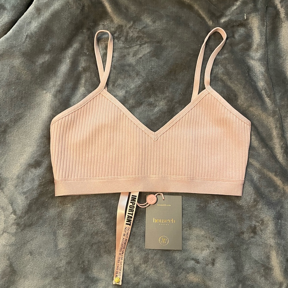 Brand new with tags House of CB pink ribbed crop top! Size large